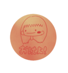 素朴な女の子と時々いぬ（個別スタンプ：1）
