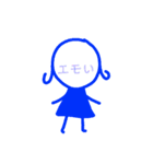 女のコの顔(に)文字（個別スタンプ：4）