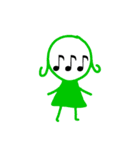 女のコの顔(に)文字（個別スタンプ：13）