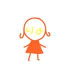 女のコの顔(に)文字（個別スタンプ：19）