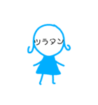女のコの顔(に)文字（個別スタンプ：26）