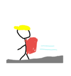 手抜き無言棒人間（個別スタンプ：4）