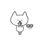 シロネコ韓国語ハングル編（個別スタンプ：11）