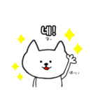 シロネコ韓国語ハングル編（個別スタンプ：20）
