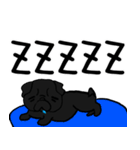 黒パグこてつだぞ（個別スタンプ：7）