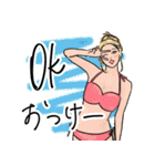 夏バイリンガルガール 英語＆日本語（個別スタンプ：14）