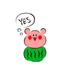すいかくま○（個別スタンプ：7）