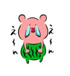 すいかくま○（個別スタンプ：11）