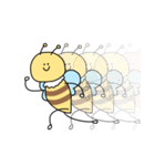 ほほえんでいるハチのびーちゃん（個別スタンプ：4）