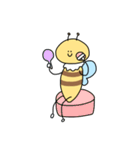 ほほえんでいるハチのびーちゃん（個別スタンプ：14）