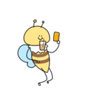 ほほえんでいるハチのびーちゃん（個別スタンプ：17）