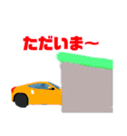 あいさつする棒(車あるある1)（個別スタンプ：8）