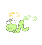 いもむしカーリー 毎日一緒だよ！よろしく（個別スタンプ：25）