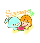 イルカと女の子(Summer)（個別スタンプ：16）