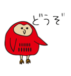 だるまふくろう【赤だる】（個別スタンプ：23）
