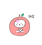 リンゴねこ（個別スタンプ：5）