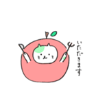 リンゴねこ（個別スタンプ：11）