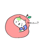 リンゴねこ（個別スタンプ：13）