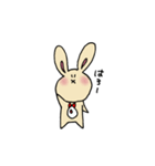 蝶ネクタイのうさぎさん（個別スタンプ：2）