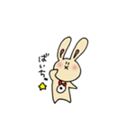 蝶ネクタイのうさぎさん（個別スタンプ：3）