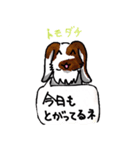 疲れてる鳥、ピーちゃん、モップのお友達（個別スタンプ：3）