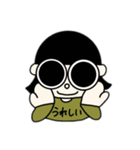 真面目な丸眼鏡ちゃん。（個別スタンプ：5）