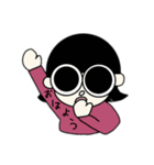 真面目な丸眼鏡ちゃん。（個別スタンプ：9）