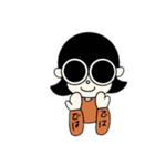真面目な丸眼鏡ちゃん。（個別スタンプ：12）