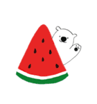 しろくまとスイカ（個別スタンプ：1）