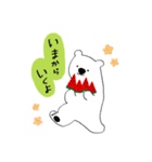 しろくまとスイカ（個別スタンプ：2）