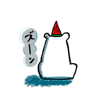 しろくまとスイカ（個別スタンプ：6）
