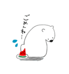 しろくまとスイカ（個別スタンプ：11）