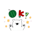 しろくまとスイカ（個別スタンプ：12）