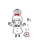手書きgirl（個別スタンプ：1）