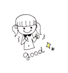 手書きgirl（個別スタンプ：6）