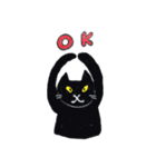 べちゃ猫 くろさん（個別スタンプ：2）