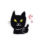 べちゃ猫 くろさん（個別スタンプ：10）