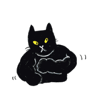 べちゃ猫 くろさん（個別スタンプ：14）