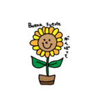 スペイン語☆日本語☆お花のスタンプ（個別スタンプ：7）