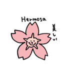 スペイン語☆日本語☆お花のスタンプ（個別スタンプ：37）
