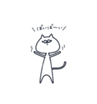毎日使えるしろねこさん（個別スタンプ：3）