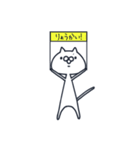 毎日使えるしろねこさん（個別スタンプ：11）