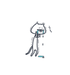 毎日使えるしろねこさん（個別スタンプ：17）