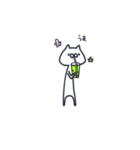 毎日使えるしろねこさん（個別スタンプ：34）
