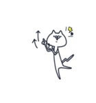 毎日使えるしろねこさん（個別スタンプ：35）