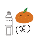 ペットボトルとみかんと（個別スタンプ：1）