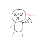 ぱっちり目と高い鼻の人（個別スタンプ：1）