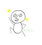 ぱっちり目と高い鼻の人（個別スタンプ：2）