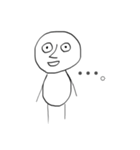 ぱっちり目と高い鼻の人（個別スタンプ：3）