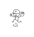野球棒人間【P】（個別スタンプ：24）